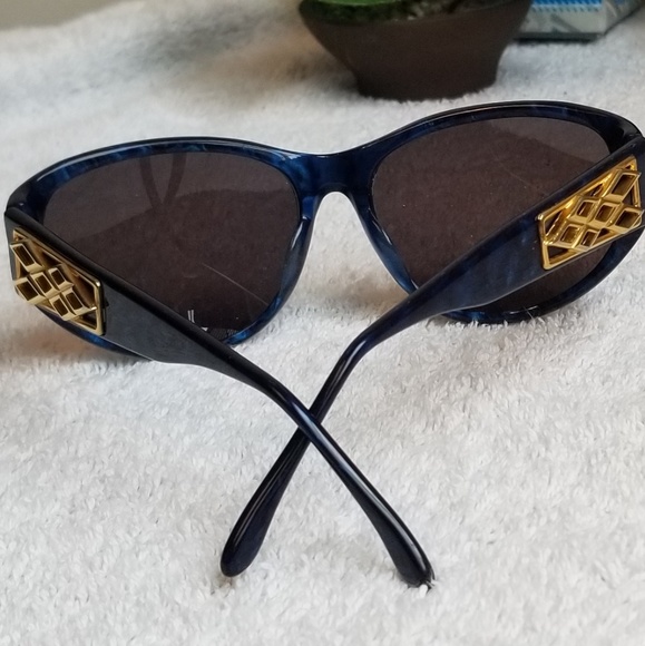 Blue 80's Karen Walker Sunglasses - Picture 7 of 8